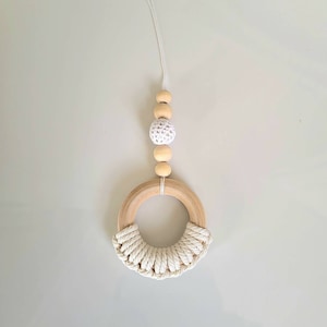 Difusor de aceite esencial para automóvil, Accesorios para automóvil colgantes Boho, Decoración de espejo retrovisor, Difusor de automóvil Macrame, Ambientador natural para automóvil o hogar