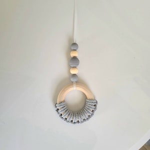 Difusor de aceite esencial para automóvil, Accesorios para automóvil colgantes Boho, Decoración de espejo retrovisor, Difusor de automóvil Macrame, Ambientador natural para automóvil o hogar
