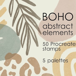Boho abstract procreate stamp brushes