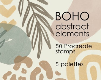 Pincéis de carimbo Boho abstrato procriar