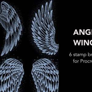 Angel wings Procreate stamp brushes