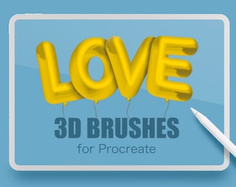 3D Lettering Procreate Brushes (Brushset)