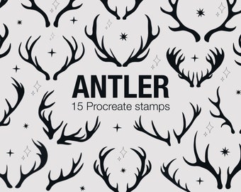 Pincéis de carimbo Antler Procreate