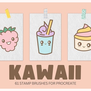 Pinceles de sellos Kawaii Procreate