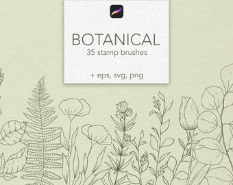 Pincéis de carimbo de procriação botânica