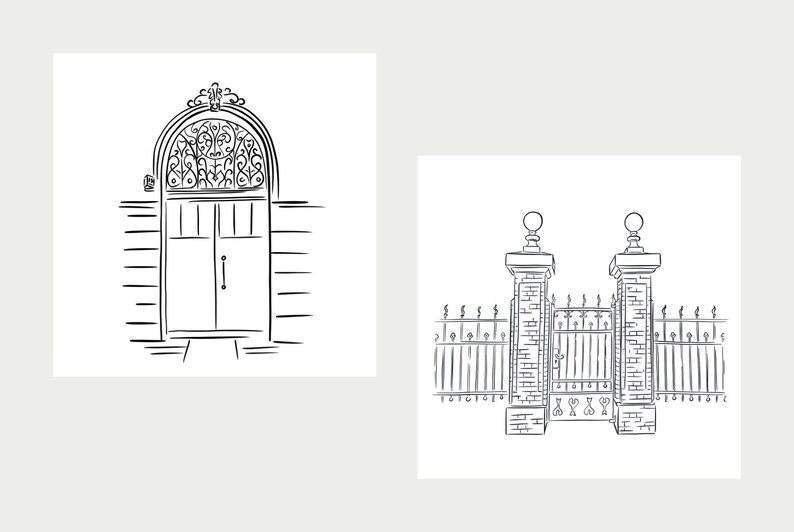 Architecture Procreate Stamp Brushes House Stamp Brushes Etsy