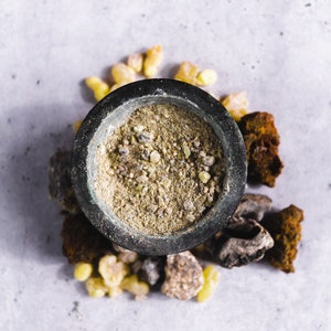 Temple Blend Incense | Green Hojari Frankincense, Myrrh, Black Copal Resin Incense