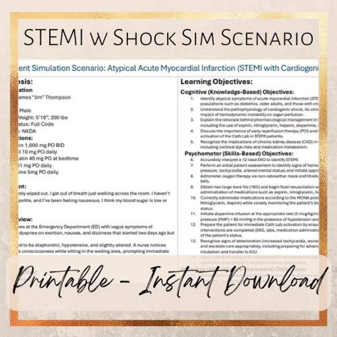 Atypical Acute Myocardial Infarction (STEMI With Cardiogenic Shock ...