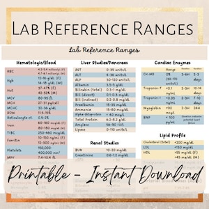 Nursing Lab Referenzen Spickzettel