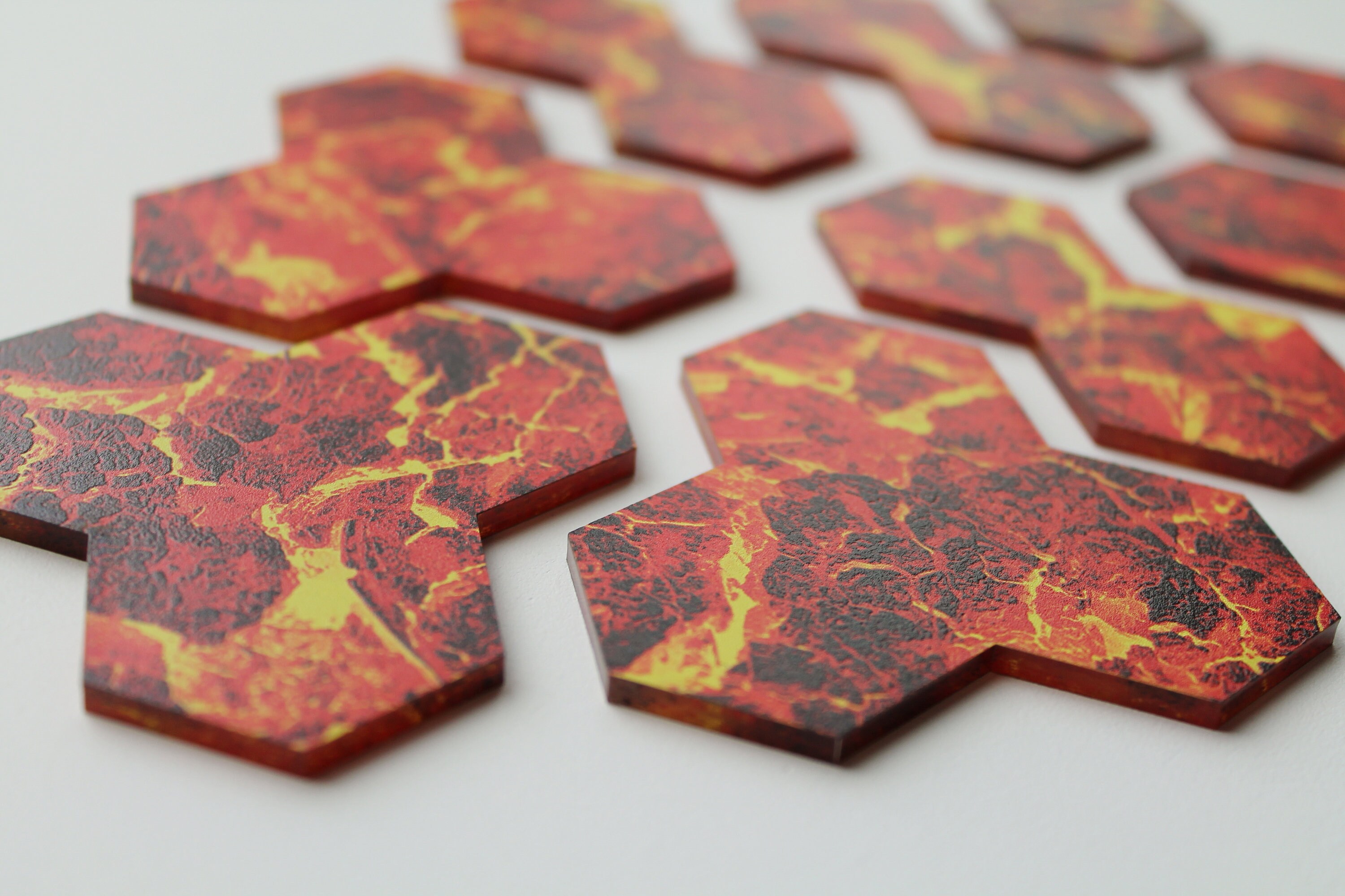Deluxe Gloomhaven Acrylic Hot Coals Tiles Terrain Pack Premium Laser