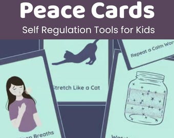 Cartes de paix – Pour se calmer, imprimables pour les enfants – Outil SEL de régulation des émotions | Inspiré Montessori
