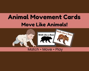 Tarjetas de emparejamiento de animales para niños / Actividad Montessori para estudiantes / Juego de emparejamiento de imágenes y sombras