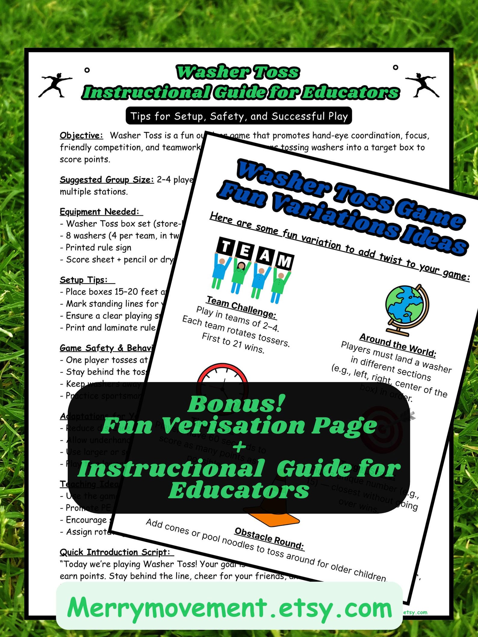 Tos Game Roles Washer Toss Game Rules Printable | Yard Game Poster | Outdoor Game for ...