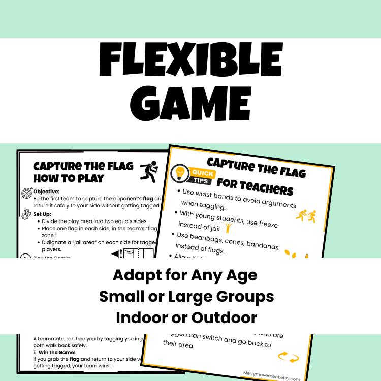 Capture The Object Rules.pdf Capture the Flag Game Rules Printable | Outdoor PE Game Poster and ...