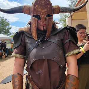 Fantasy leather helm