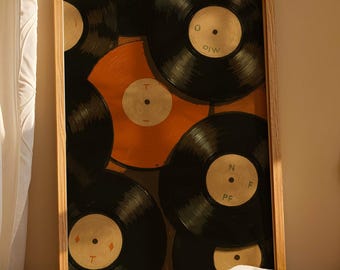 Vintage Schallplatte Kunst, trendige Art Prints, Vinyl Wandkunst, Retro Wandkunst, Musik Poster, Schallplatten Druck, Musikzimmer Kunst, Digitaldruck