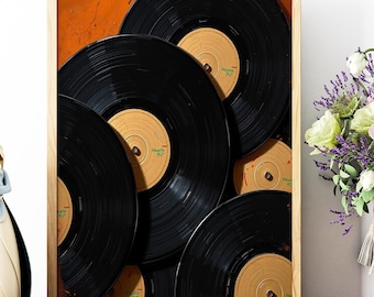 Vintage Record Art, Trendy Art Prints, Vinyl Wall Art, Music Poster, Retro Wall Art, Vinyl Record Poster, Vinyl Wall Decor, Digital Print