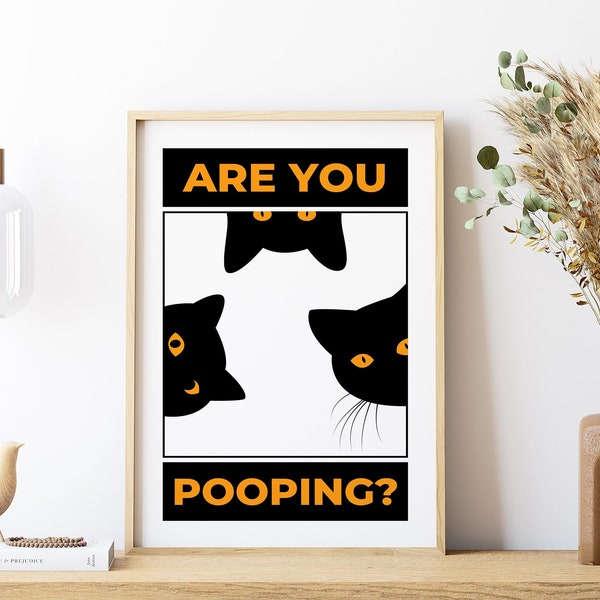Are You Pooping Bathroom Print Etsy
