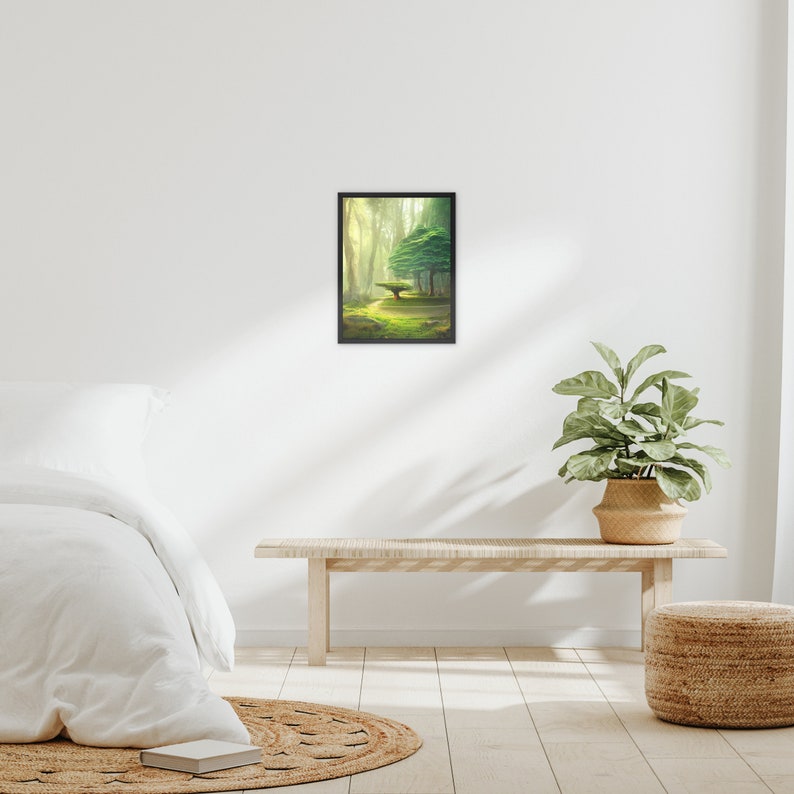 Magical Forest Wall Art Print AI Art AI Created Digital Art Etsy