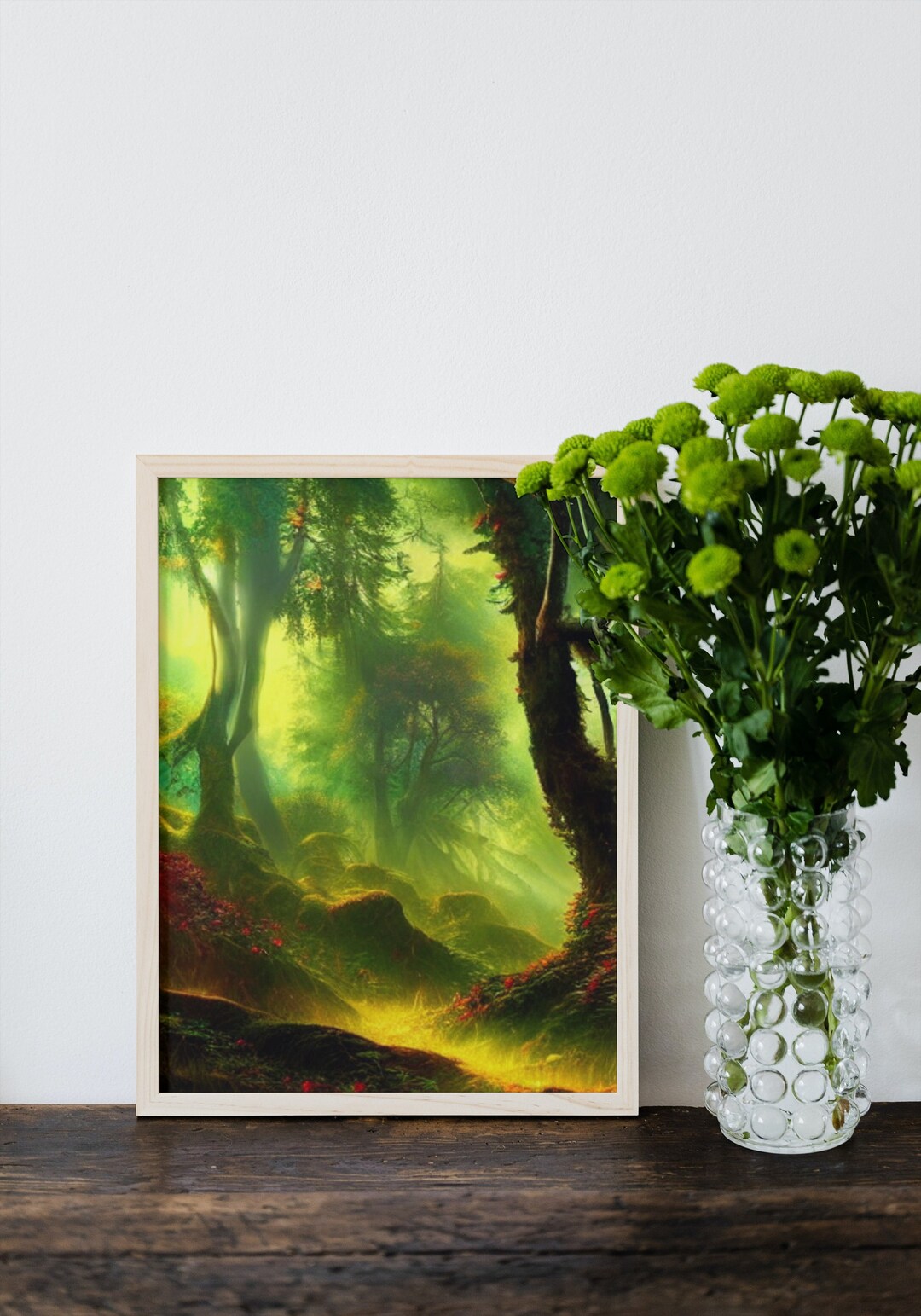 Magical Forest Wall Art Print Fantasy Forest AI Created Etsy