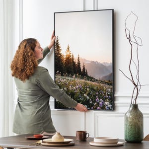 Wildflowers Wall Art, Trendy Art Prints, Nature Prints, Forest Wall Art, Wildflowers Art, Mountain Landscape Wall Art, Digital Print