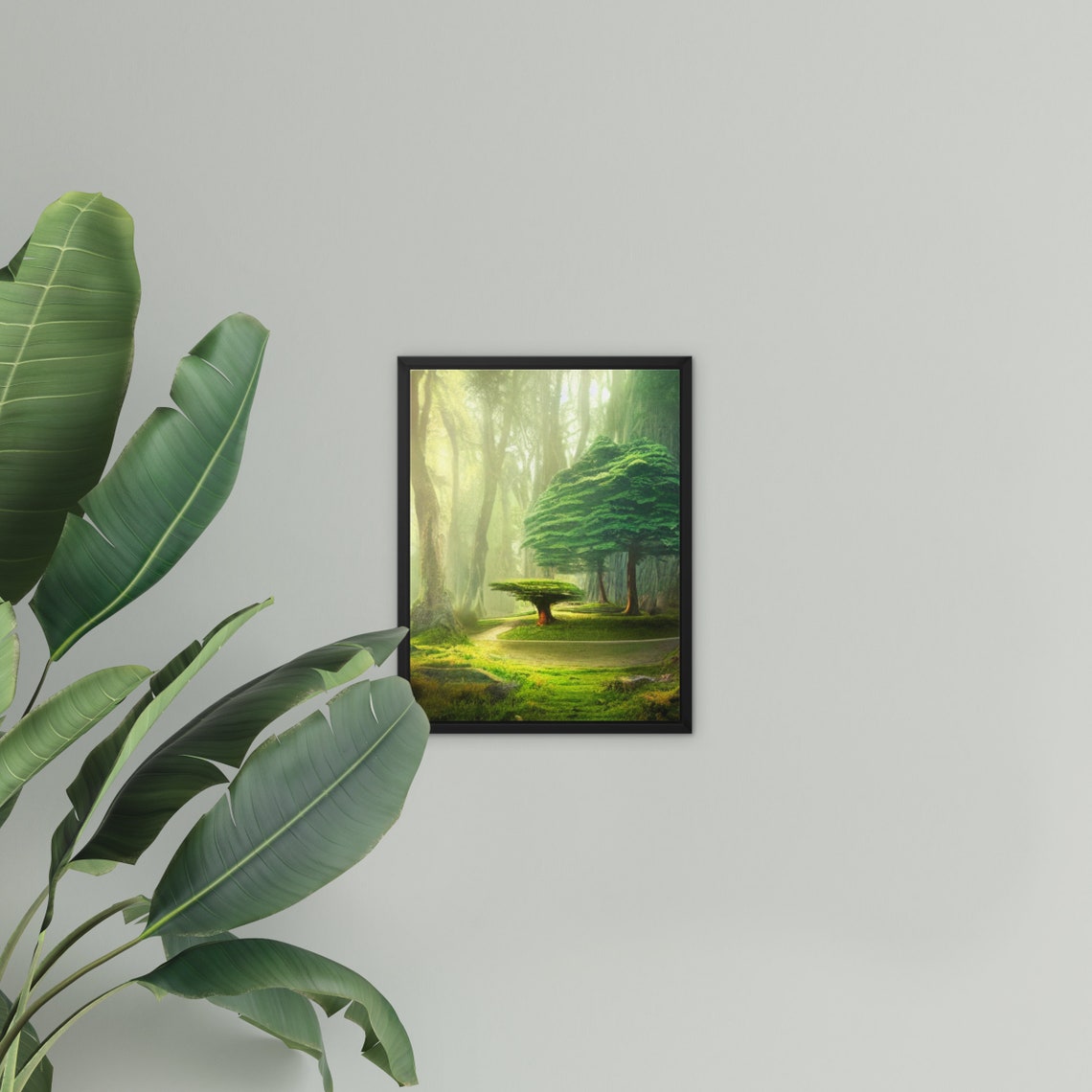 Magical Forest Wall Art Print AI Art AI Created Digital Art Etsy