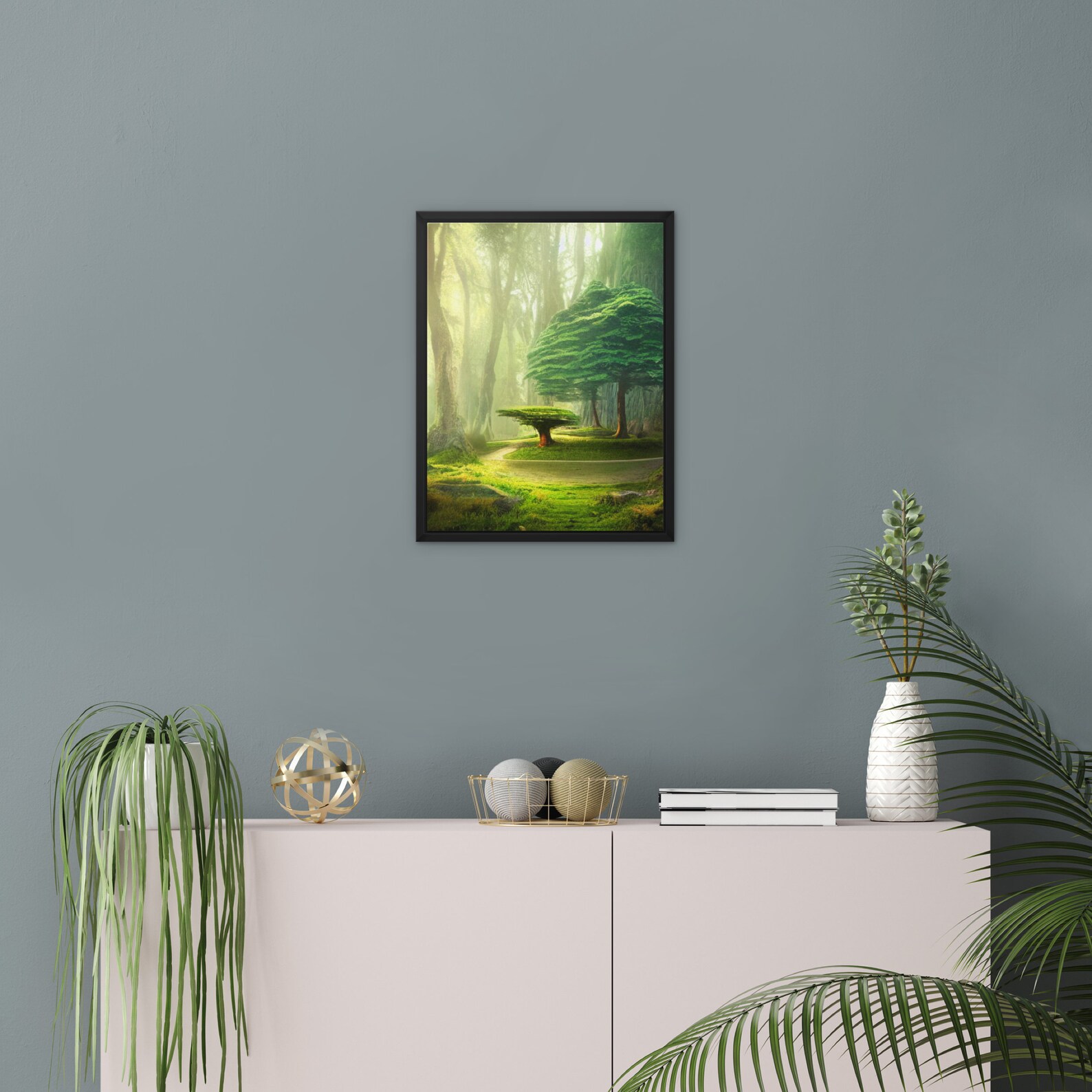 Magical Forest Wall Art Print AI Art AI Created Digital Art Etsy