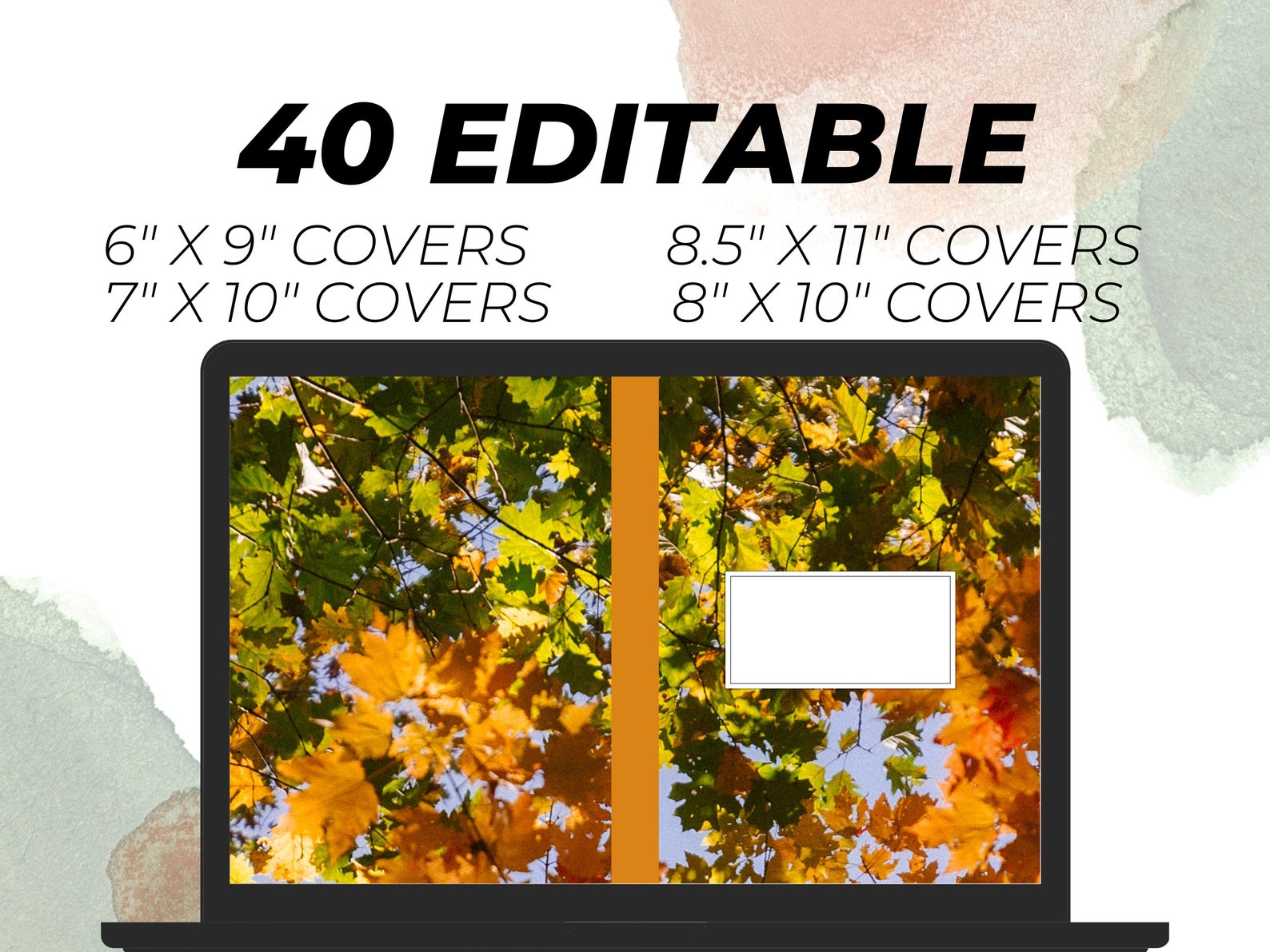 Editable KDP Paperback Cover Template Canva Printable Autumn Etsy