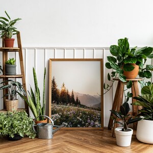 Wildflowers Wall Art, Trendy Art Prints, Nature Prints, Forest Wall Art, Wildflowers Art, Mountain Landscape Wall Art, Digital Print