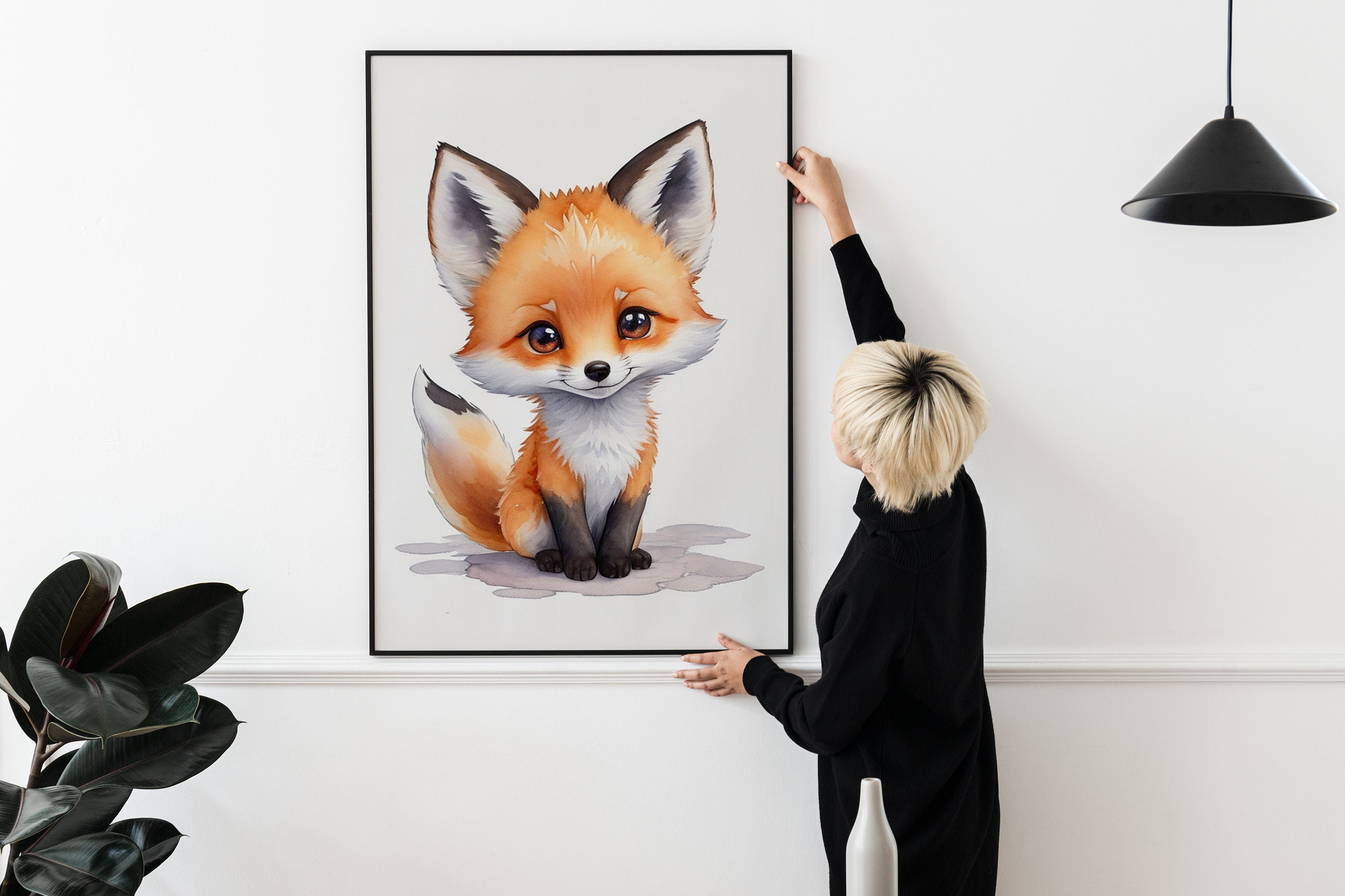 Baby Fox Wall Art Printable Nursery Room Decor Baby Animal - Etsy
