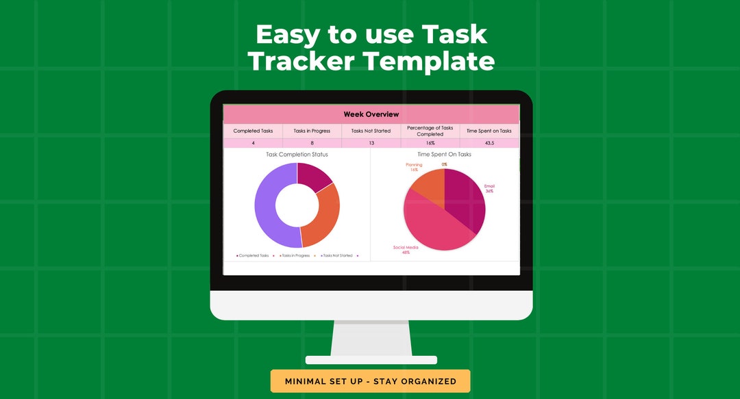Excel Weekly Task Template, Template Tracking, Excel Virtual Assistant ...