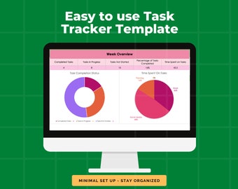 Excel Weekly Task Template, Template Tracking, Excel Virtual Assistant, Project Management Template, Tool Project Tracker