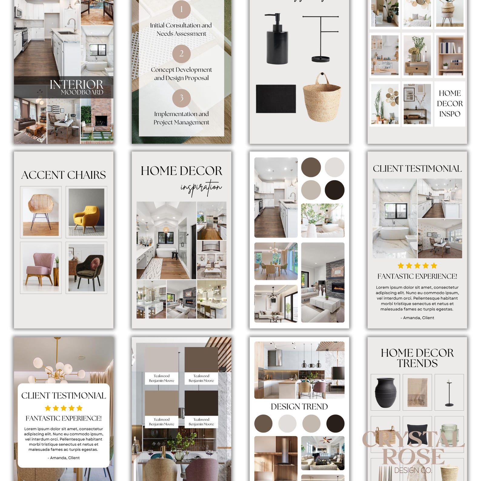 20 Editable Interior Design Instagram Story Template, Canva Template ...