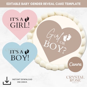 Editable Calendar Cut-out Template, Burnaway Cake Topper, Burnaway Cake Template, Calendar Shaped Cake Topper Template, Gender Reveal