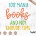 Holz-Schild 'Too Many Books' – 12,7x12,7 Cm, Rustikale Dekoration Für Bücherregal, Schreibtisch Oder Wand
