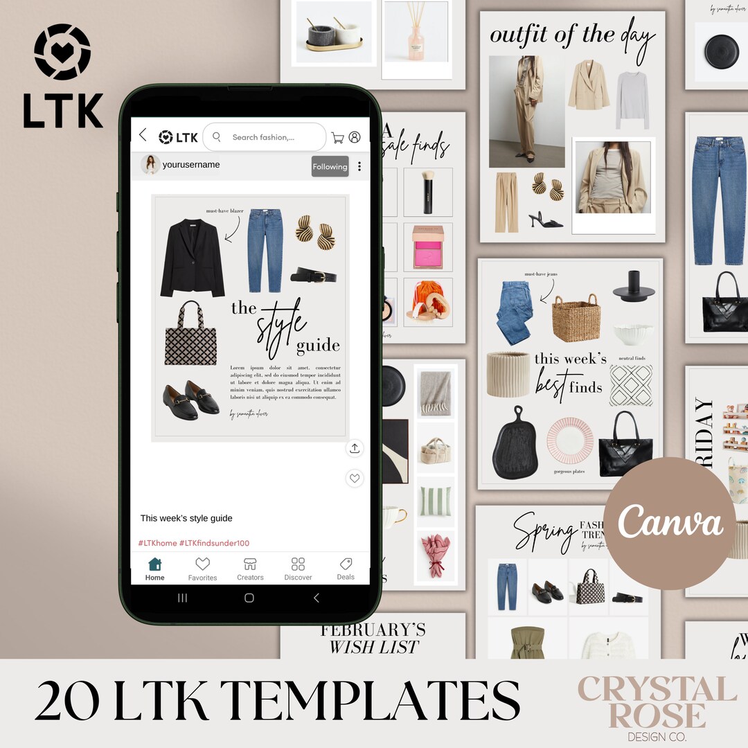 20 Editable Canva LTK Instagram Template, Canva Template, LTK Finds ...