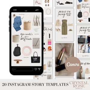20 Editable Canva Instagram Template, Canva Template, Social Media Template