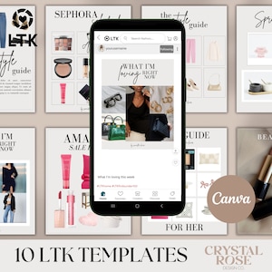 10 Editable Canva LTK Instagram Template, Canva Template, LTK Finds, LTK Fashion Template, Social Media Template