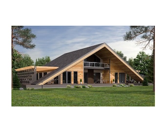 A-Frame Home 4 Bed, 4 Bath, 2-Story, 2513SF Living Space, 2740SF Porch, 239SF Balcony, 100’x56’