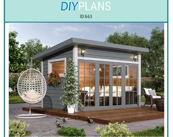 12x8 Backyard Office Plans and Build Guide | DIY Woodworking Instructions