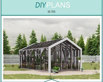 12x18 DIY Greenhouse Plans – Wooden Garden Building Design (PDF)