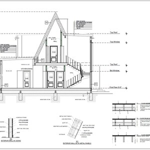 May include: Architectural blueprint of a residential building section, labeled "Section 2." The drawing shows a cross-section of a house with detailed measurements, including the roof, windows, and interior layout. Text includes "BestHomesPlans."