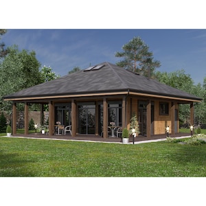 Cozy Charming Home 3-Bed, 1-Bath, 729SF Living Area 41-Pages Architecture Build Plans 36’x36’