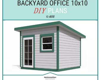 10x10 Backyard Office Plans and Build Guide | DIY Woodworking Instructions