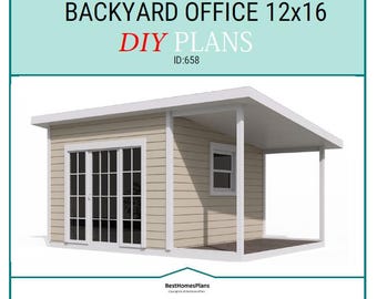 12x16 Backyard Office Plans and Build Guide | DIY Woodworking Instructions