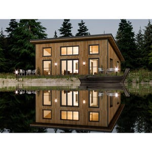Cozy Charming backyard cabin 3-Bed, 1-Bath, 1023SF Living Area 40-Pages Architecture Build Plans 36’x28’
