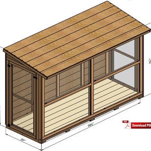 DIY Greenhouse Plans, Side Opening Doors, Standard Materials Simple Budget Friendly Build