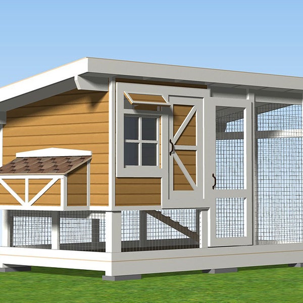 12'x6' Walk-In Chicken Coop Plan 79 Pages, SUPER Detailed DIY step-by-step eBook PDF File