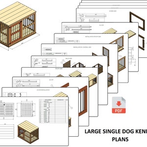 DIY Plans for Large Single Dog Kennel Downloadable PDF File