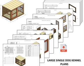 Gör-det-själv-planer för stor hundgård för en enda hund Nedladdningsbar PDF-fil